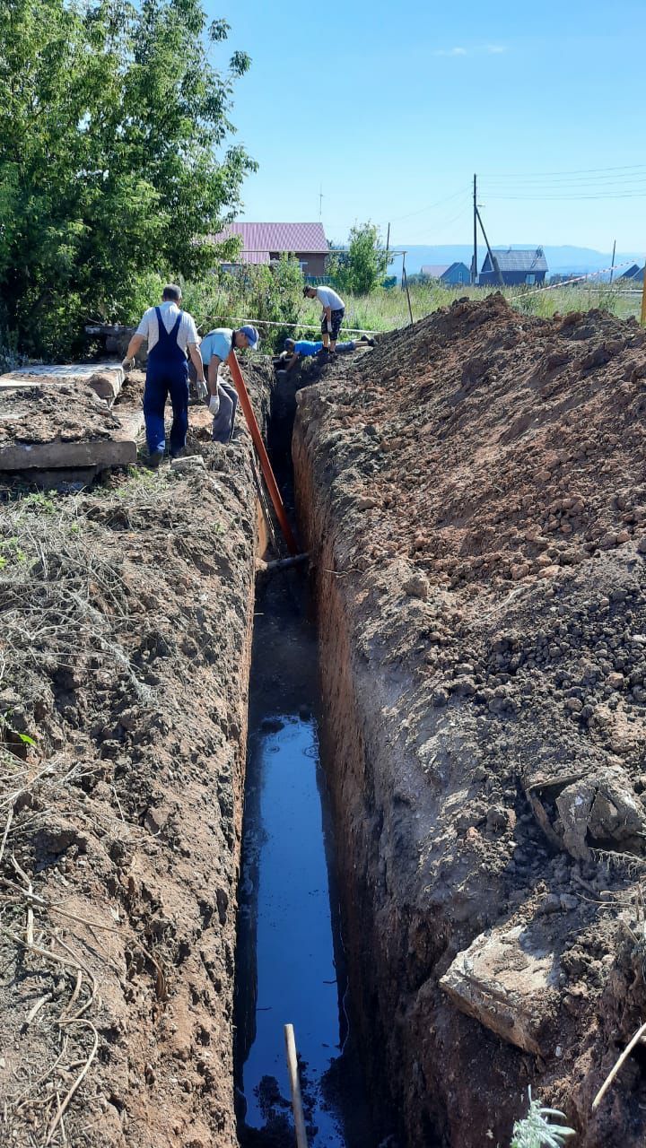 В селе Дым-Тамак началась прокладка канализации