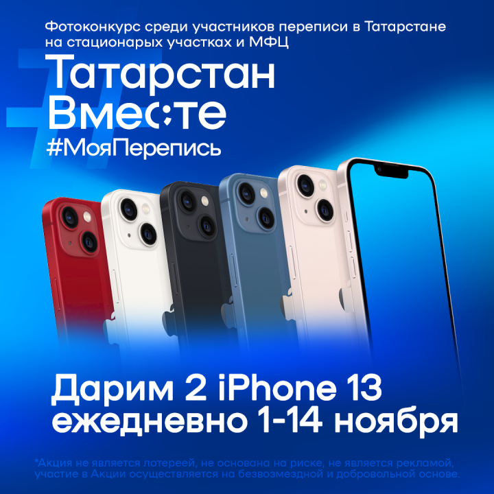 В Татарстане победители фотоконкурса среди участников переписи получат двадцать восемь айфоновайфонов