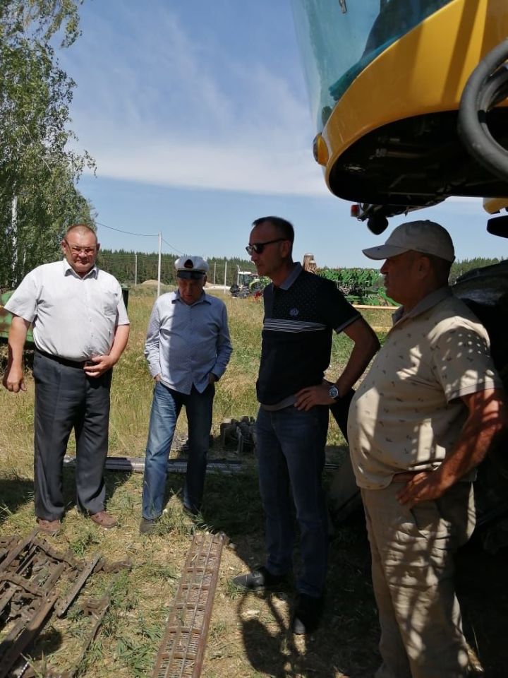 Зерноуборочные комбайны Ютазинского района- на линейке готовности