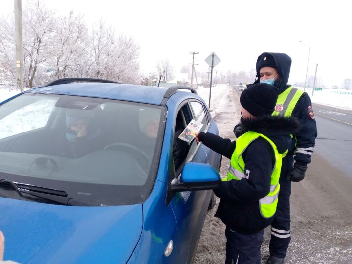 В Татарстане автоинспекторы и их юные помощники провели акцию «Жизнь – важнее скорости»