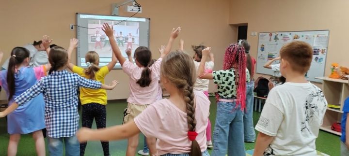 18 день пришкольного лагеря в Уруссинской школе начался в зарядки