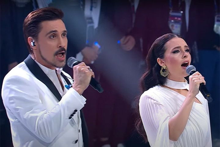 Калимуллина и Билан исполнили гимн России на церемонии открытия Игр будущего