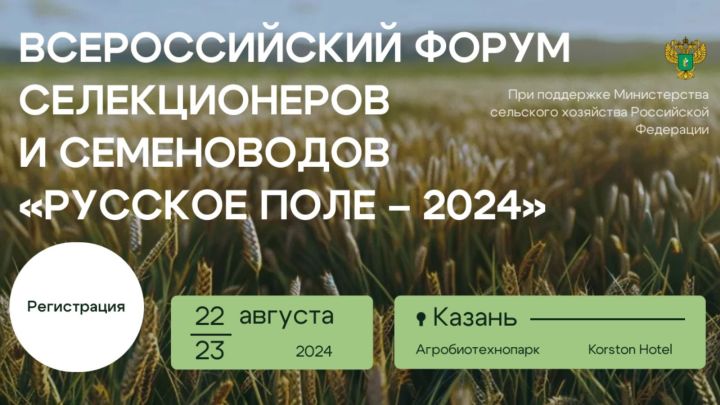 22-23 августа в Казани I Всероссийский форум селекционеров и семеноводов «Русское поле — 2024»