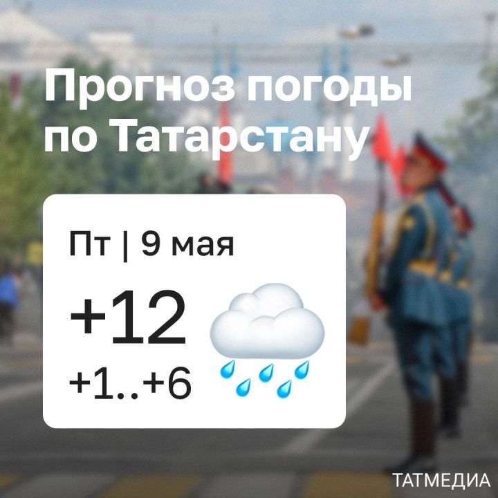 Синоптики рассказали о погоде в День Победы в Татарстане