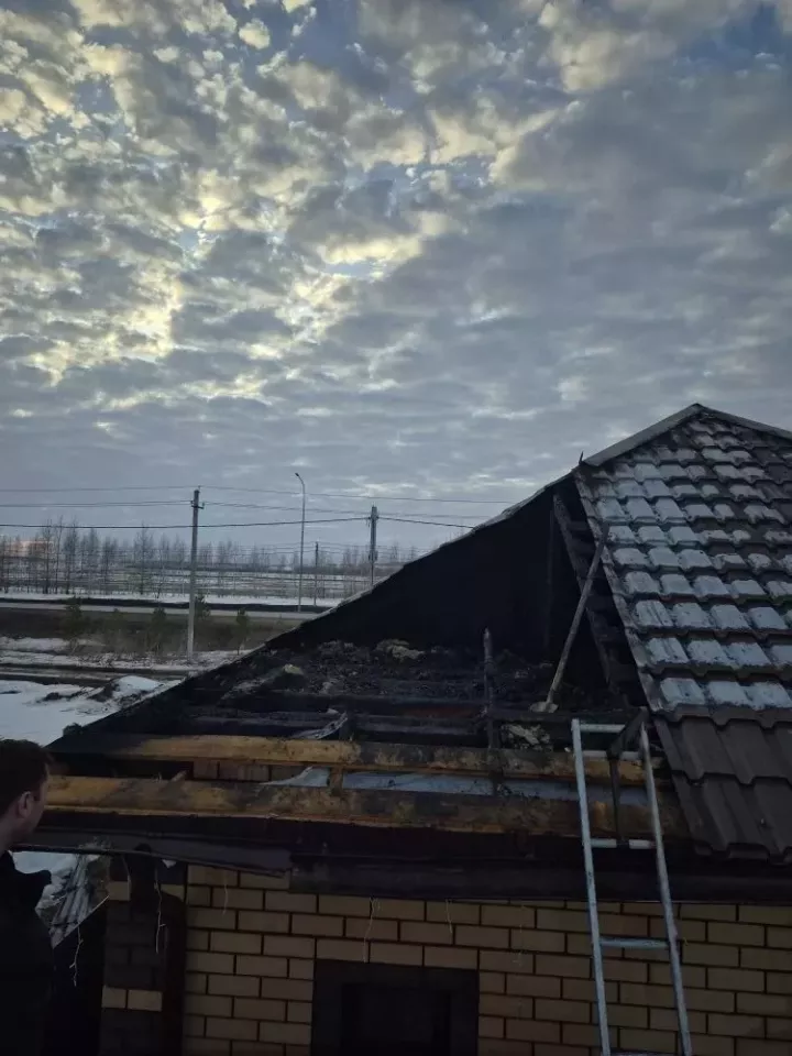 Сегодня в  Абсалямово произошел пожар