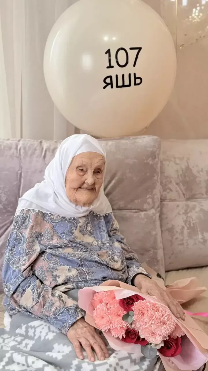 Долгожительница, участница Великой Отечественной войны  Мухтарама Хаертдинова из села Ютаза встретила 107-ую весну